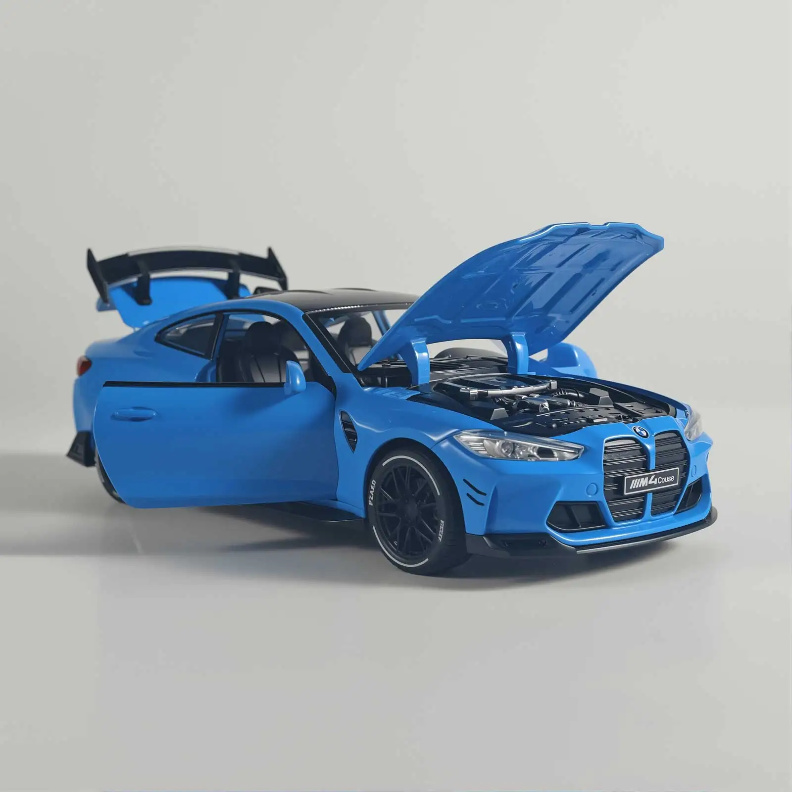 미니어처 1:32 BMW M4 쿠페 스포츠카 합금 다이캐스트 금속 모델 시뮬레이션 랠리카 장난감 사운드 라이트 포함 고급 선물 남자아이용