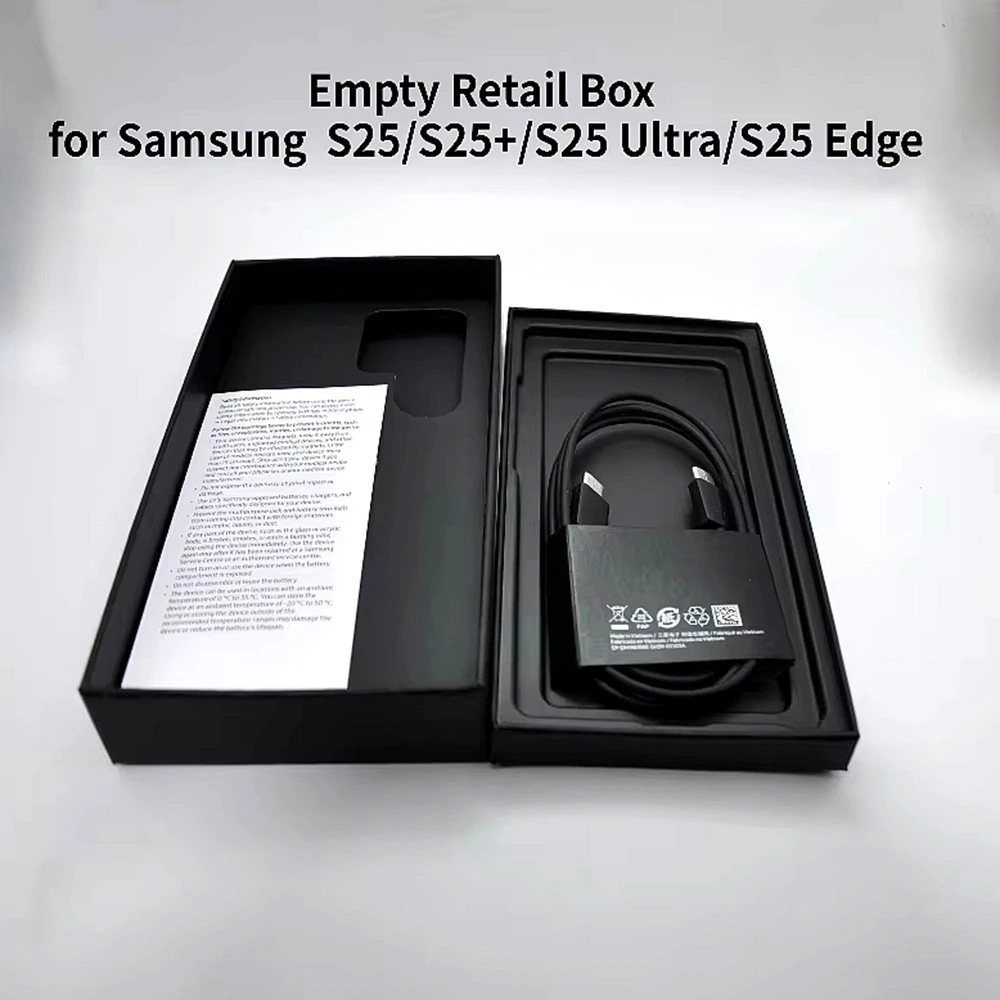 Premium Retail Box with Seal Sticker and Cables for Smartphones - Assorted Colors