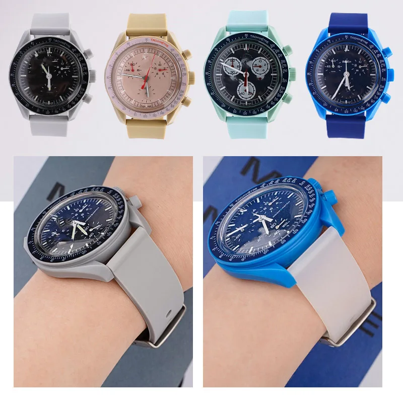 Sostituisci Il Cinturino Per L'Orologio Omega Speedmaster Joint Moonwatch 20Mm Cinturino Per Orologio A Sgancio Rapido Cinturino Da Polso Sportivo Per