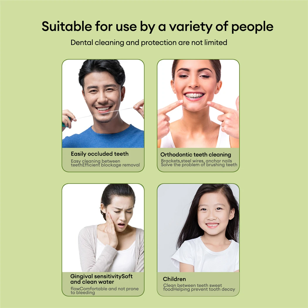 USB 충전식 구강 세정기, 휴대용 치과 워터 제트, 방수 치아 클리너, 3 모델, 200ml