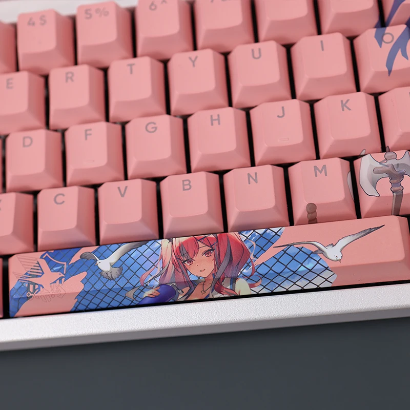 Teclas Conjunto Azur Lane Uss Bremerton Keycap Pbt Dye Sub Backlit Keycaps Anime Gaming Key Caps para Ansi 61 87 104 108 Teclados 108 - Imagem 5
