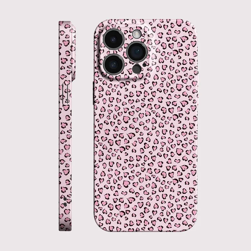 Leopard Print Hard Shell Phone Case - Stylish and Durable Protection