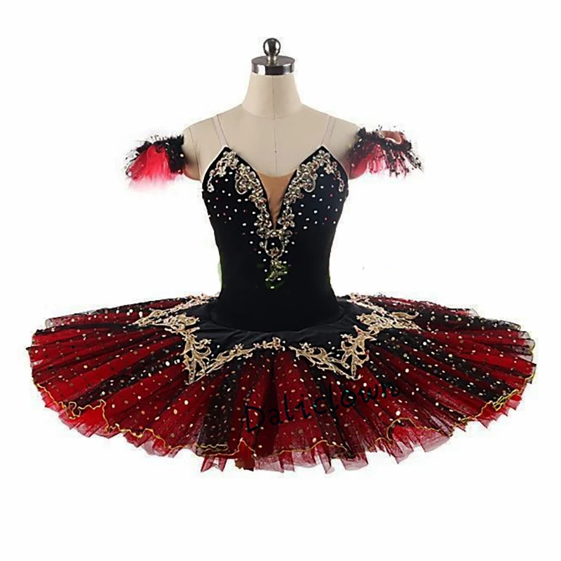 Black Red Professional Tutu La Esmeralda Performance Ballet Tutu