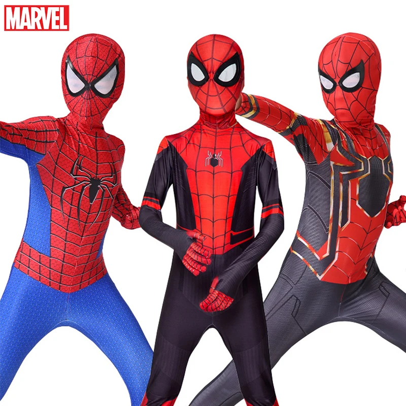 Marvel Spiderman Costume Cosplay Per Bambini Cos Supereroe Iron Man Zentai Suit Costume Di Halloween Per Bambini Tuta Set Regali