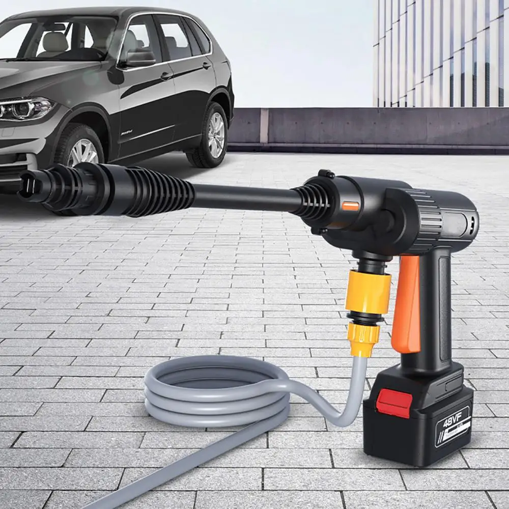 

600W Car Washing Machine Cordless High Pressure Sprayer Gun Portable Auto Washing Cleaner Auto Washer Foam with 48/96V Battery