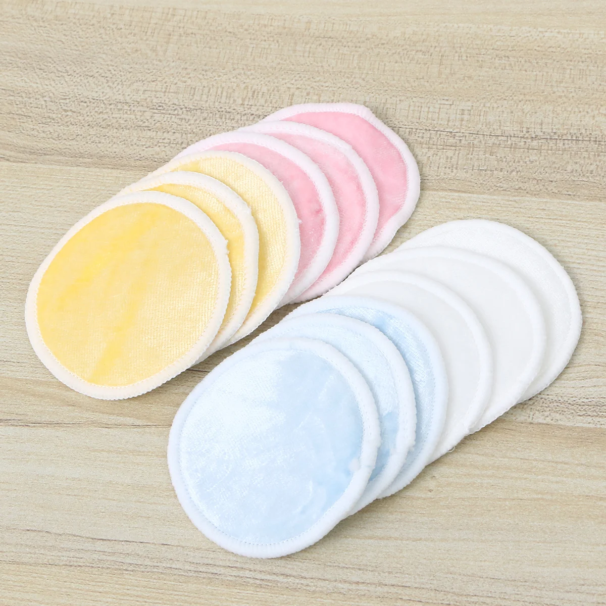 12pcs Reusable Bamboo Fabric Nursing Pads Leakproof Washable Feeding Pads Ultra Absorbent Inserts with 18cm Drawstring Mesh 12pcs reusable and washable leakproof nursing pads ultra absorbent ecological cotton breast feeding pads inserts