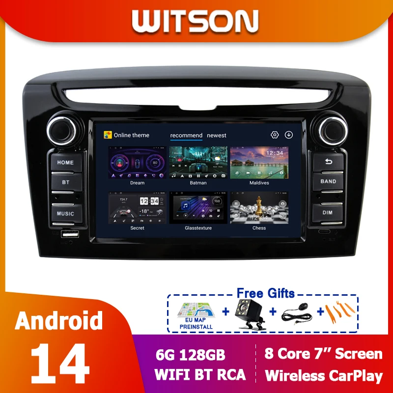 Autoradio Android 13 Pour Lancia Ypsilon 2006-2011 - Écran 9" QLED, CarPlay/Android Auto Sans Fil, 4G, GPS, 4Go/32Go - 12