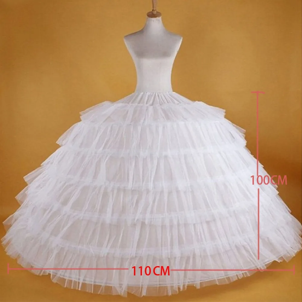 

Hot Sale 6-Hoops Big White Petticoat Super Fluffy Krinoline Slip Underskirt For Wedding Dress Wedding Dress