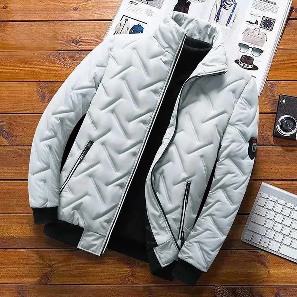 

Autumn Winter Jacket Men Bomber Jacket Casual Thicken Cotton Padded Jacket Slim Fit Men Fashion Clothing 2022 Streetwear Coat