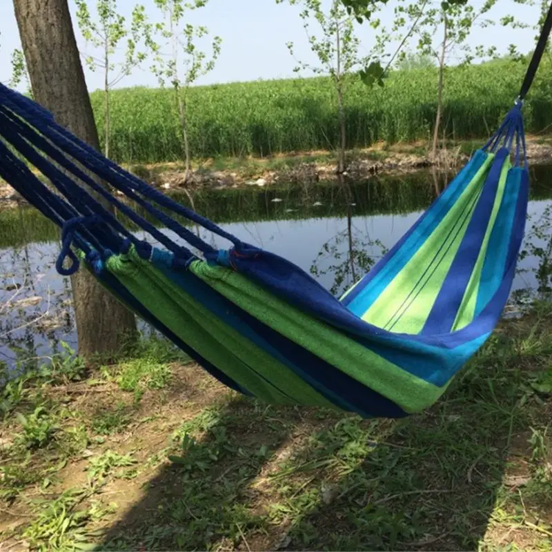 Camping Hammock Single Wide Thick Canvas Outdoor Backpackaging Leisure Swing Portable Hanging Bed Sleeping Swing,outdoor hammock swing