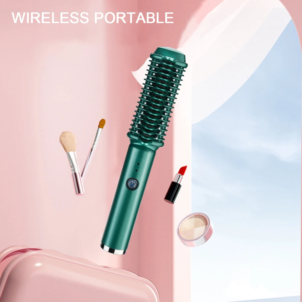 무선 살롱 헤어 스타일링 도구, USB 충전식 듀얼 스트레이트 컬러, 화상 방지 디자인, 전기 스틱 컬링, 남성 및 여성용