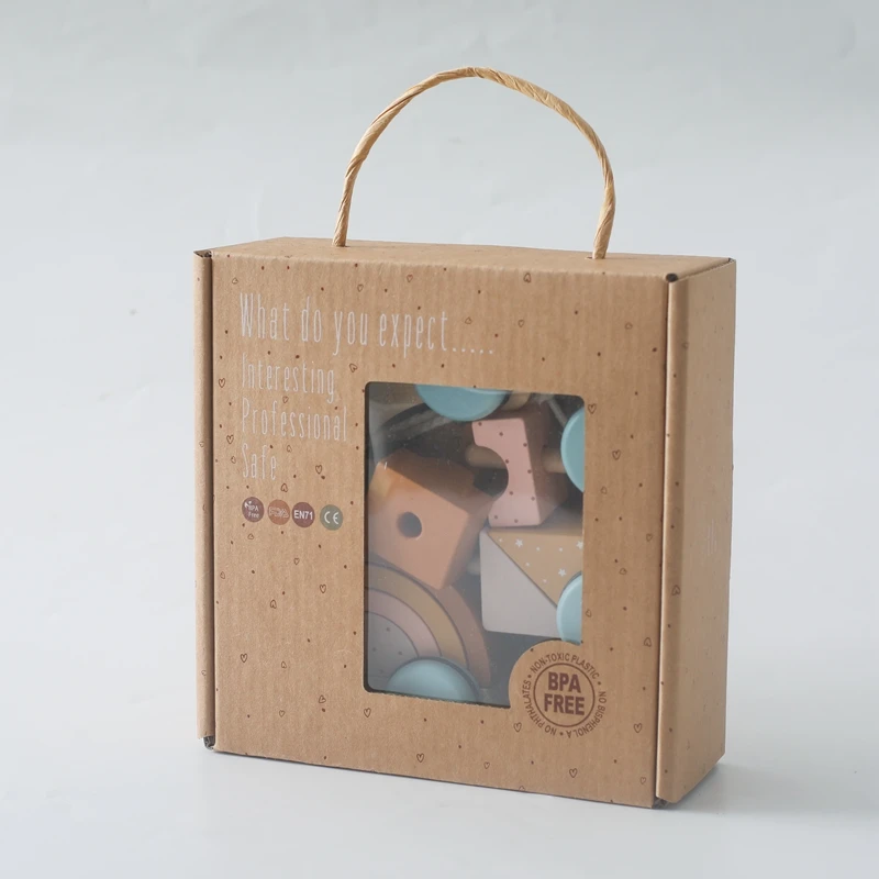 어린이 몬테소리 나무 기차 장난감,  교육 장난감, 나무 무지개 블록 트롤리,  학습 장난감,  생일 선물