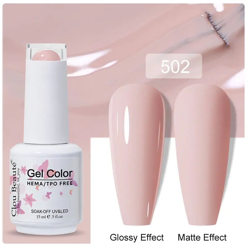 Clou Beaute 15ml Black Red Semi-Permanent Gel Nail Polish