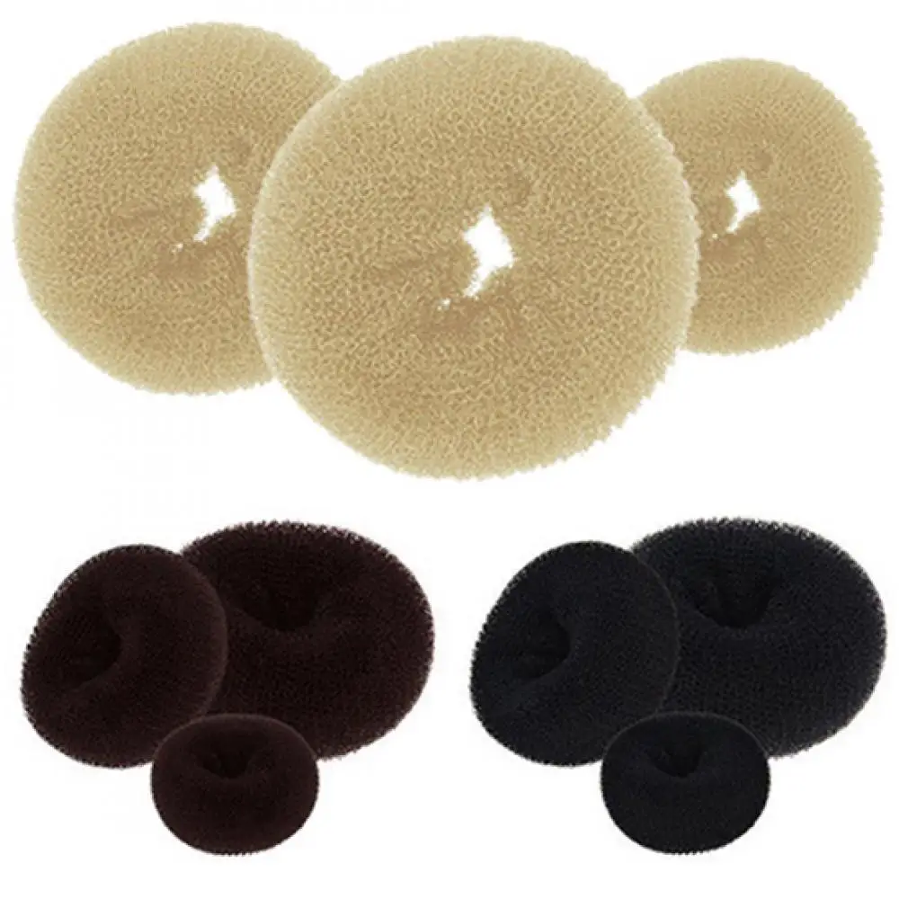 3Colors Magic Roll Foam Sponge Easy Big Ring Women Hair Bun Maker Donut Hair Styling Tools Hairstyle Hair Accessories For Girls 3
