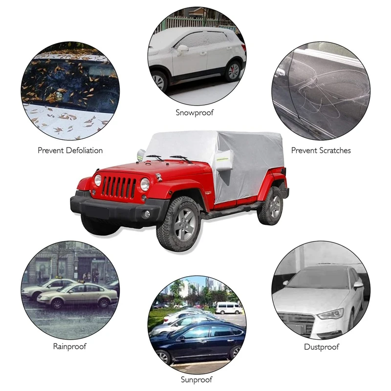 SunShield Cover, for Jeep Wrangler JK JL 4 Door 2007 2021 Snow Rain Cover  Car Cover Body Dustproof UV Protector|Car Covers| - AliExpress