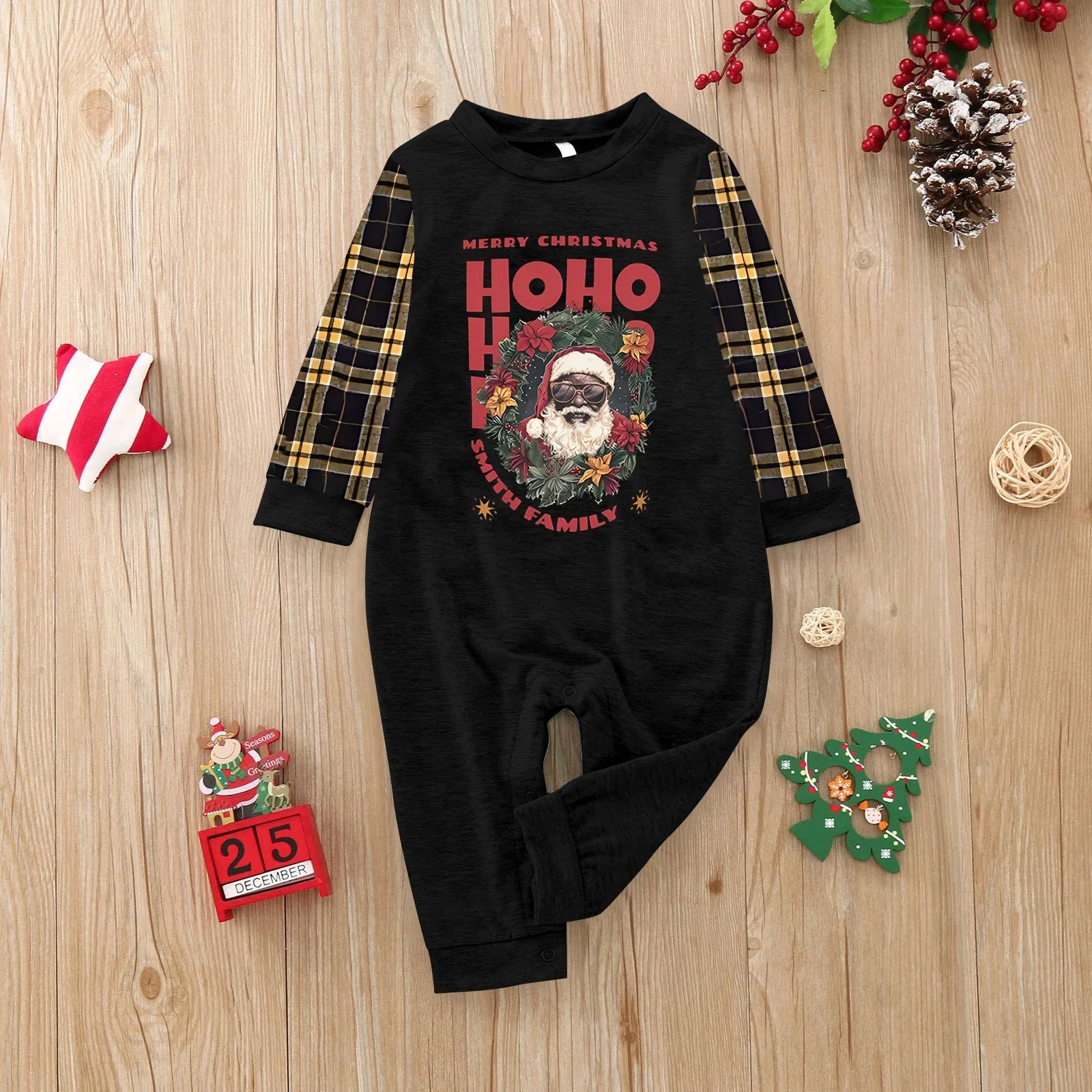 thumbnail image 2 of Feliz Navidad 2024 Conjunto de pijamas navideños familiares con estampado de dibujos animados para mamá, hija, papá e hijo, ropa de dormir suave y linda, pijama cálido, 2 of 5