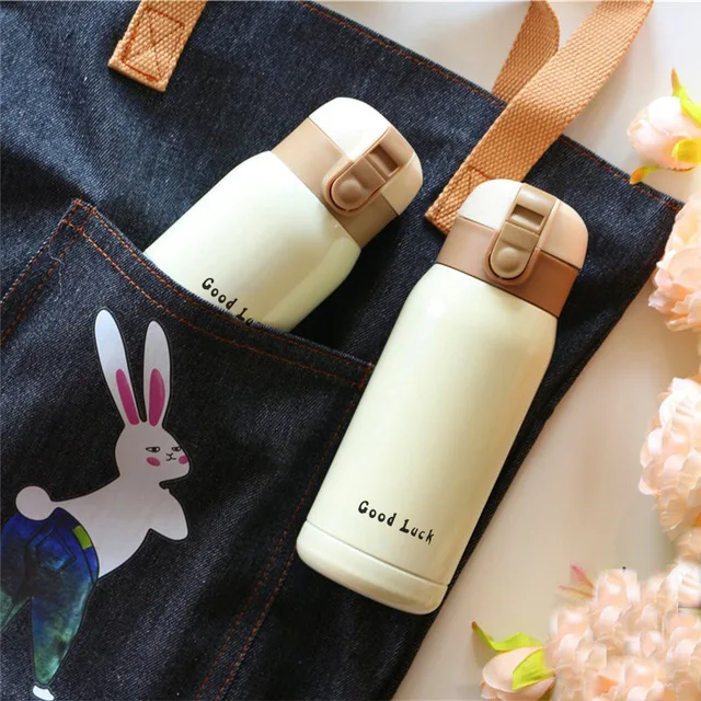 200 ml/360 ml mignon bonbons Mini Thermos tasse enfants dessin animé bouteille d'eau chaude en acier inoxydable thermique tasse à café flacon isolé 3