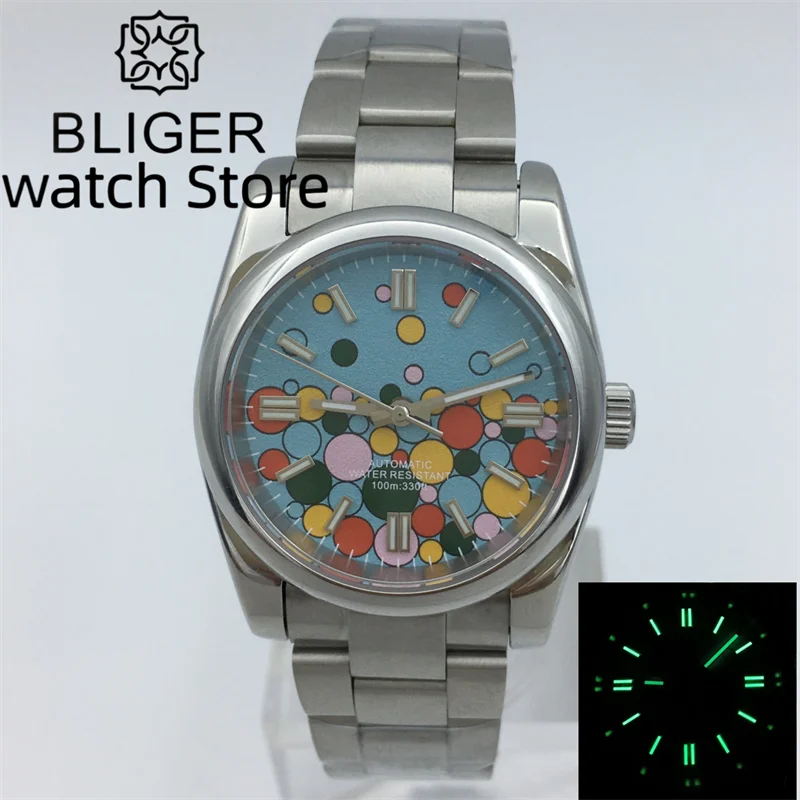 BLIGER 36 ミリメートル/39 ミリメートル NH35A ポリッシュ自動