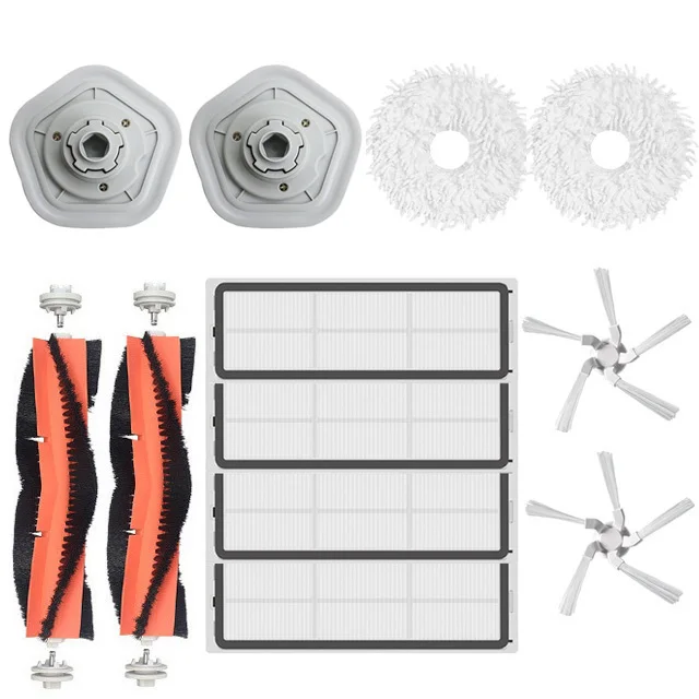 Escova Principal Destacável para Dreame Bot Filtro Hepa Escova Lateral Mop Cloth W10 W10 Pro Peças de Aspirador Novo