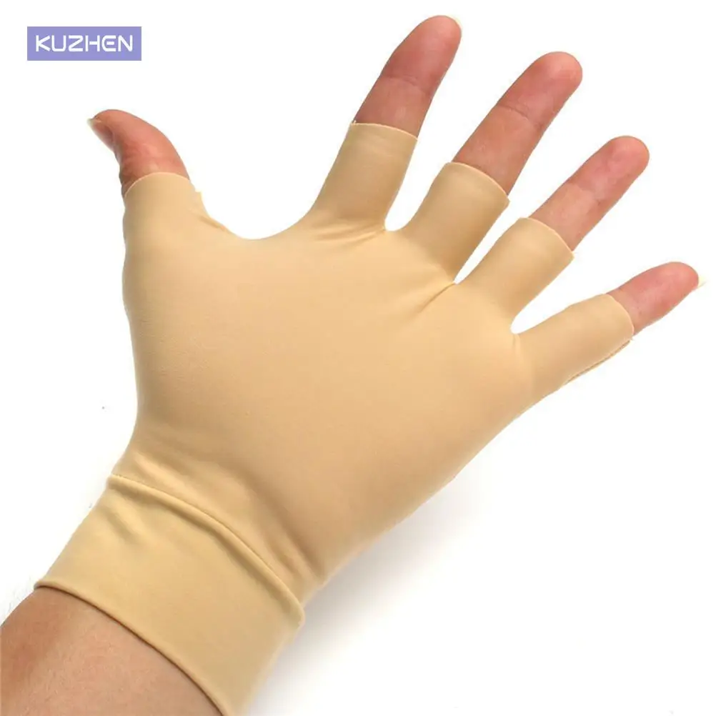 1 Pair Washable Nylon Spandex Anti Inflammatory Hand Compression Arthritis Relief Fitness Gloves