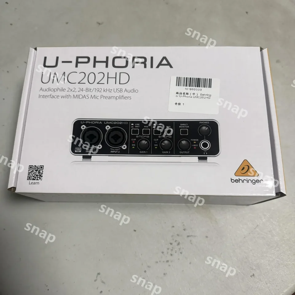 BEHRINGER U-Phoria UMC202HD オーディオマニア 2x2、24 ビット/192
