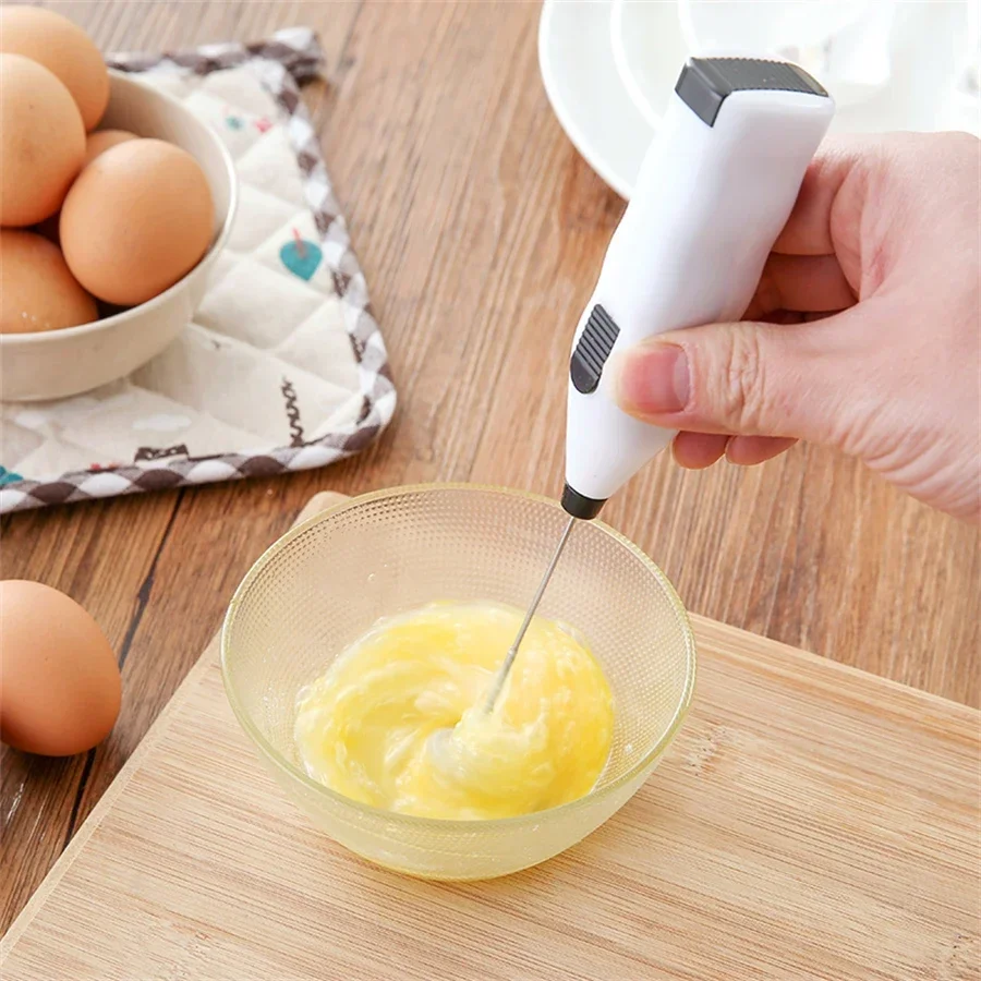 Mini Electric Handheld Egg Beater Household Kitchen Stainless Coffee Bubble Drink Mixer Milk Whisk Beat The Cream Stirring egg beater food mixer electric whisk handheld electric whisk
