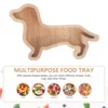 Christmas Dachshund Dog Shaped Wooden Tray Snack Plate Candy Dish Nuts Plates Dessert Plates Storage Trays Xmas Serving Tray 5
