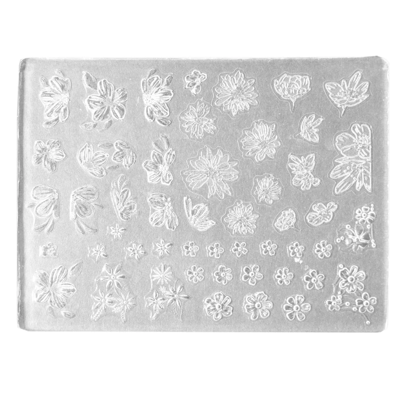 3D Art Making Mould Embossing Designs Stencils Silicone Mold for Women Girls Handmade Carving Molds Decor