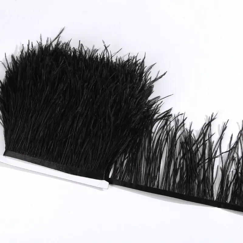 Ostrich Feather Trim 8-10cm 10-15cm 10Meters Fringe for Clothes Ribbon Skirt Decoration Wedding Party