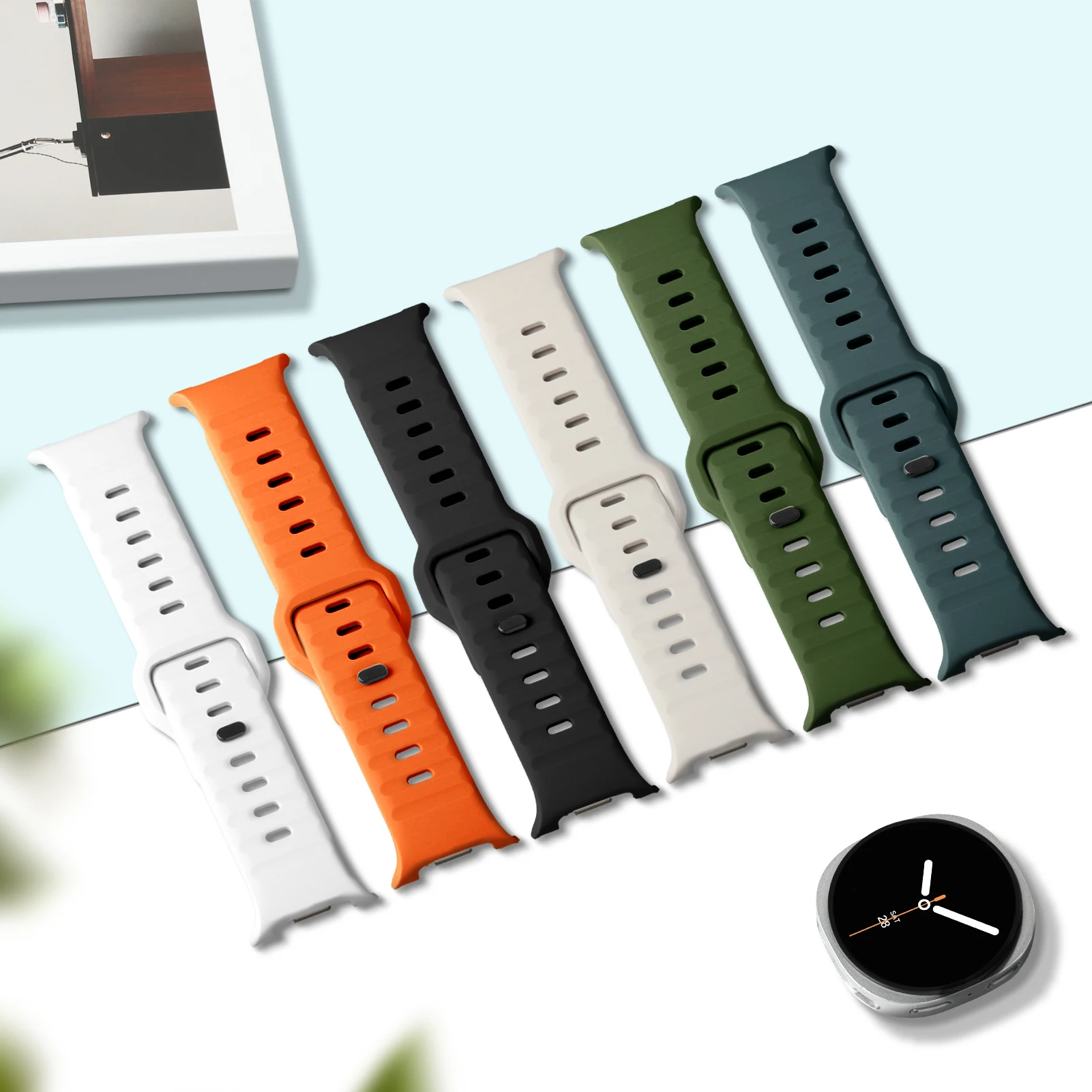 Rugged Silicone Sport Band - Enhanced Strap
