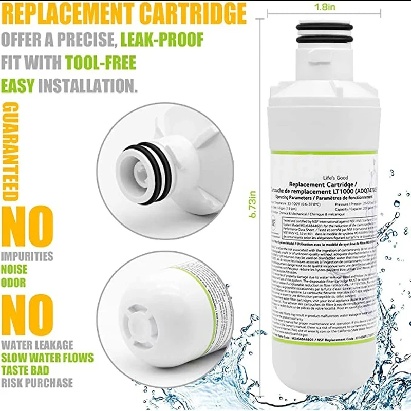 Replacement for LG LT1000P LT1000 Kenmore Elite 9980 LT1000PC, MDJ64844601 ADQ74793501, LMXS28626S, LFXS26973S,