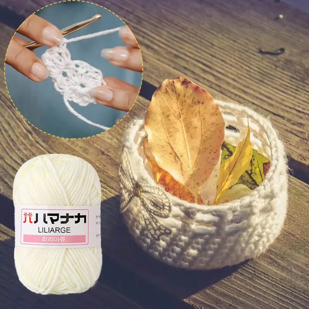 1pcs Knitting Yarn DIY Knit Craft Cotton Yarn Anti-Pilling Soft Milk Cotton Weaving Sweater Blended Crochet Thread
