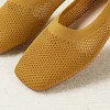 2024 WOMEN FLATS Spring Autumn Fashion Round Head Solid Light Mouth Candy Mesh Breathable Large Women's Flat Shoes Single Shoe 4