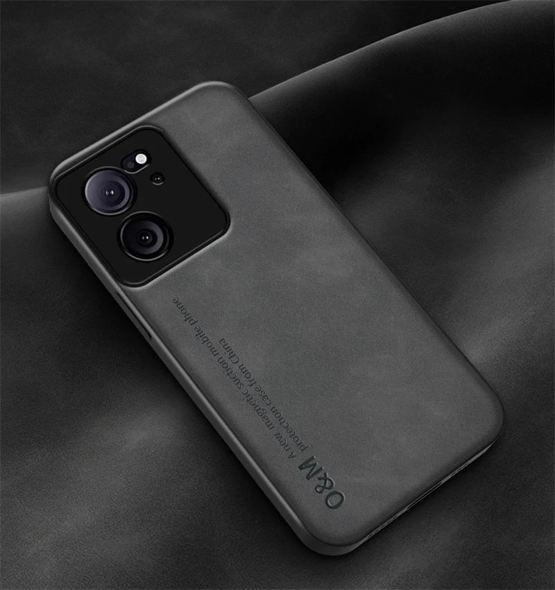 Custodia per telefono in pelle scamosciata per Xiaomi Mi 11 12 13 Lite 14 10T 11T 12T 13T Poco F3 F4 F5 Pro Magnete incorporato in silicone di ferro_voghion.com