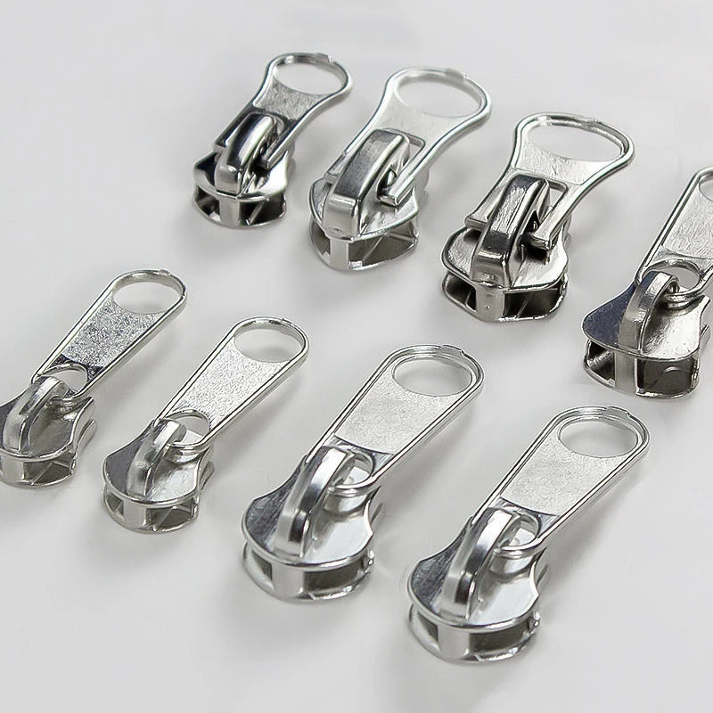 10/20Pcs 3 5 8 Zipper Sliders for Nylon Resin Metal Zips Silver