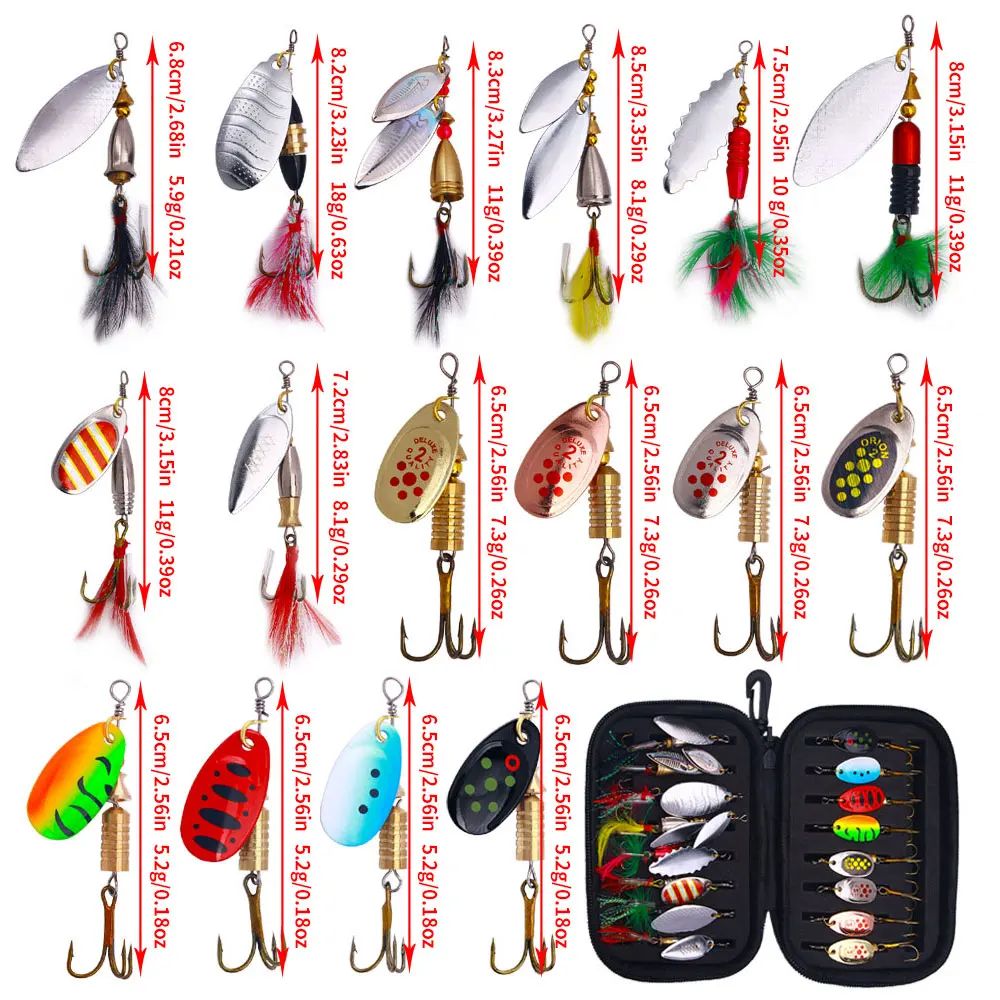4 Cuillères Métalliques Colorées Pour Pêche – Leurres Ultra-Résistants Avec Hameçons Triple Aiguisés – Parfait Pour Truite, Bar Et Carnassiers