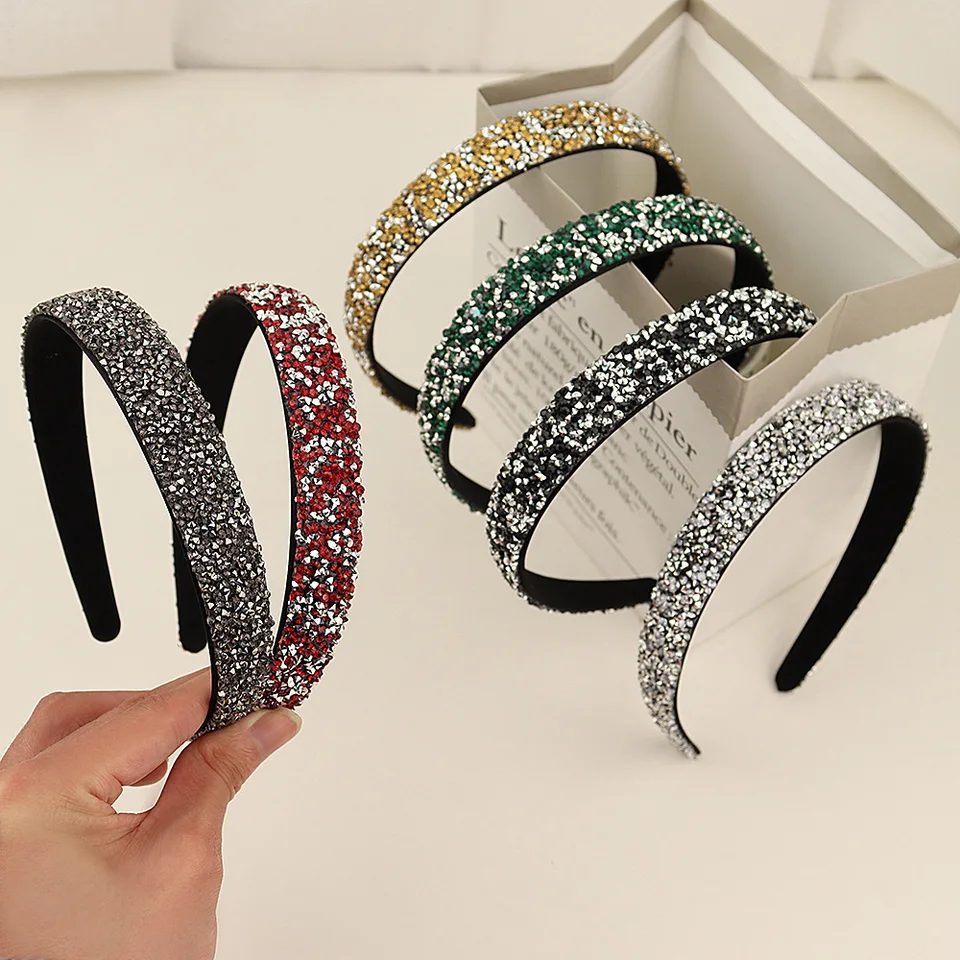 3 Pezzi Cerchietti Elastici Con Strass Per Donna E Ragazza, Fasce Per Capelli Scintillanti, Gioielli Per Capelli Eleganti, Regalo Perfetto Per Matrimoni E Feste