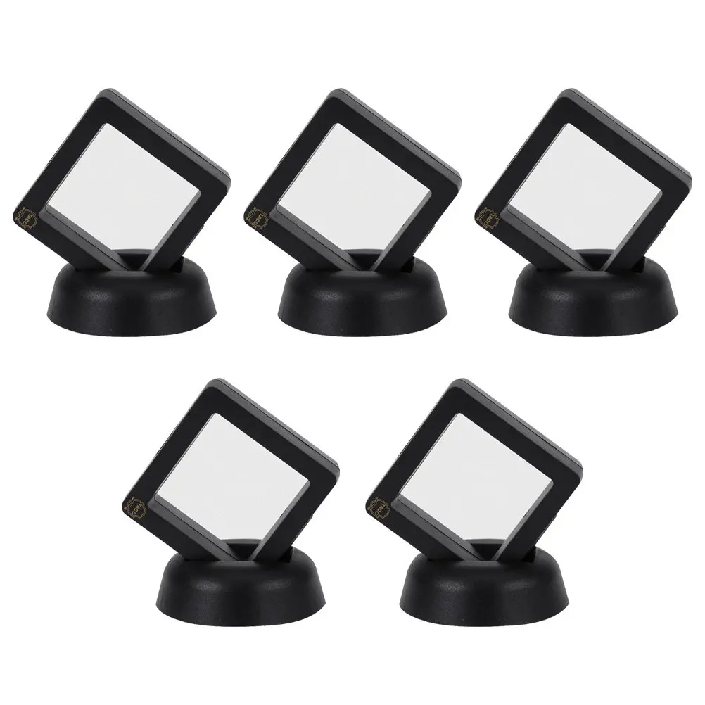 5Pcs 기념 동전 디스플레이 케이스 챌린지 코인 홀더 홈 오피스용 프리미엄 PP 소재 데스크탑 디스플레이 랙