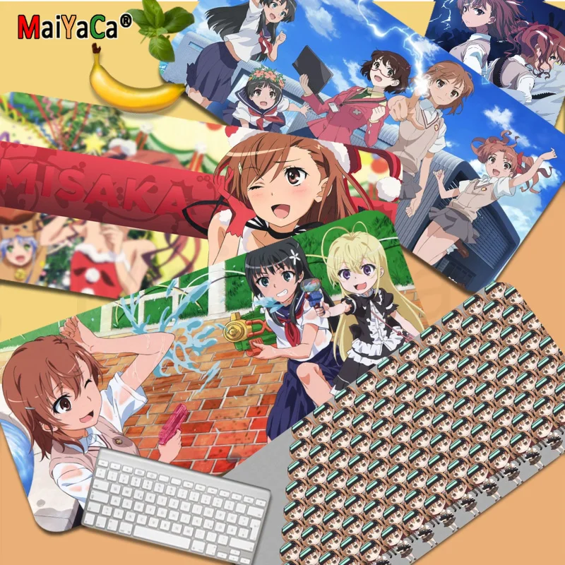 

A Certain Scientific Railgun Misaka Mikoto Mousepad Cute Durable Rubber Mouse Mat Pad Size for Game Keyboard Pad