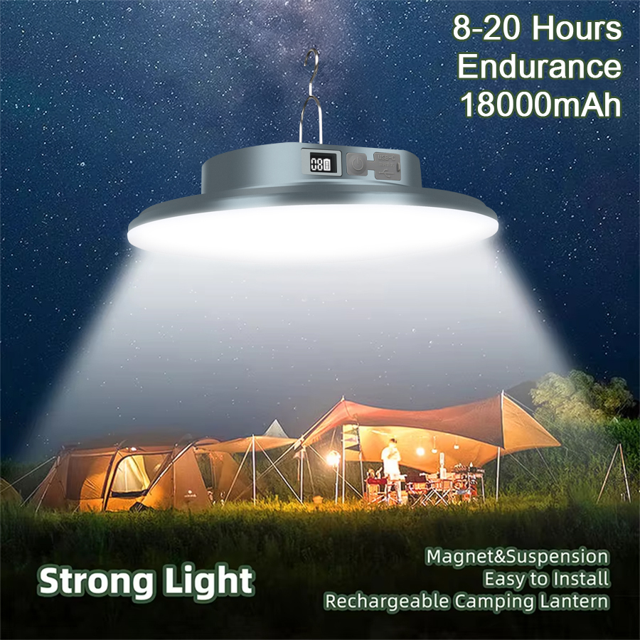  18000mAh LED Tent Light Rechargeable Lantern Portable Emergency Night Market Light Outdoor Camping Bulb Lamp Flashlight Home 