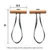 1 Pairs Solid Wood Grip Fitness Band Handle Exercise Pull Up Strength Training Handles Sturdy Exercise Equipment Accessories 6