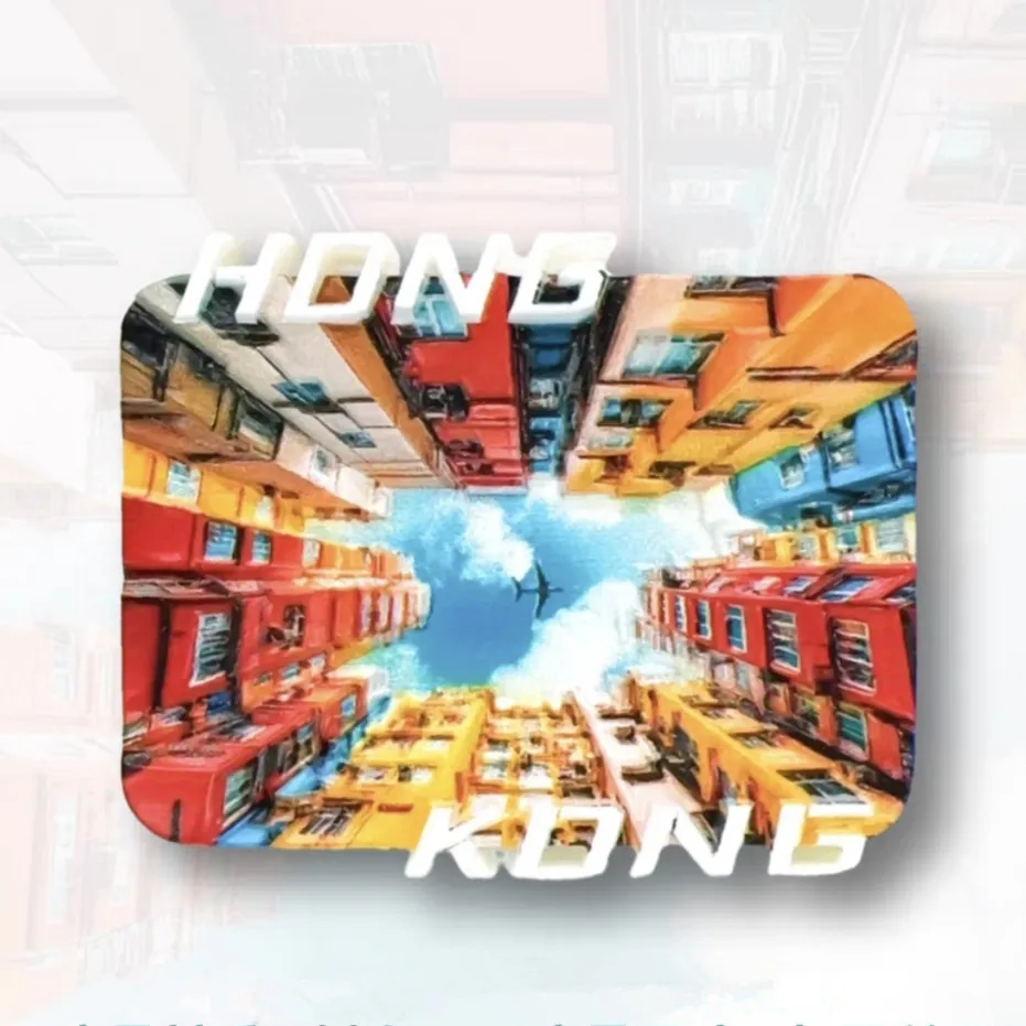 Asia HongKong Resin 3D Fridge Magnets Tourism Souvenir Refrigerator Sticker Handicraft Gift Decoration Articles