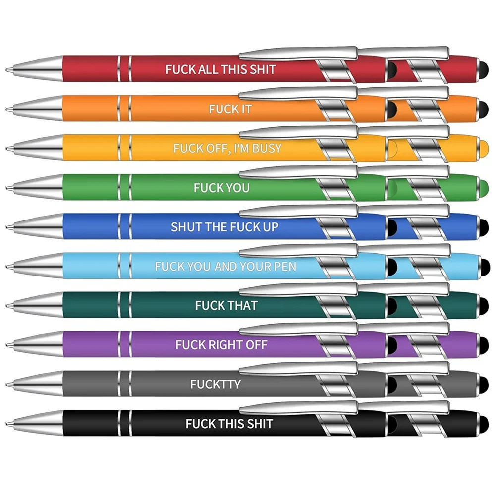 20Pcs Office Pens Funny Ballpoint Pens Motivational Pens Rude Quotes Pen  Vibrant Negative Passive Pens Black Ink - AliExpress
