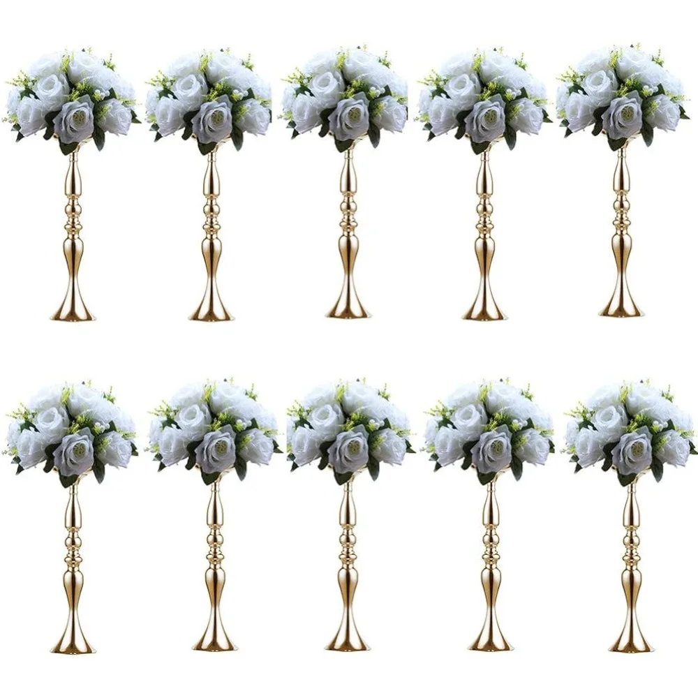 

Vases for Centerpieces 10 Pcs Gold Vases Wedding Centerpieces for Centerpiece Decor (Gold Flower Vase 19.7" H)Freight Free Room