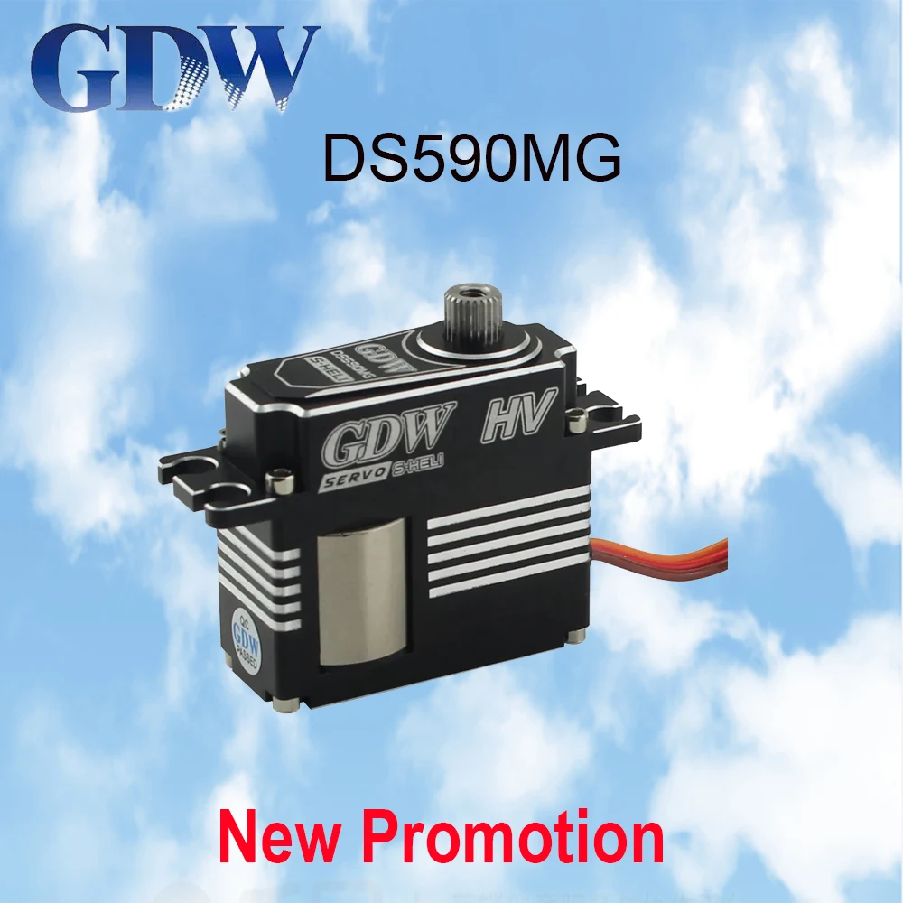 

GDW DS590MG Helicopter Swashplate All Metal Shell HV Digital Coreless Servo For 450-500 Helicopter 70E Fixed Wing Turbojet Robot