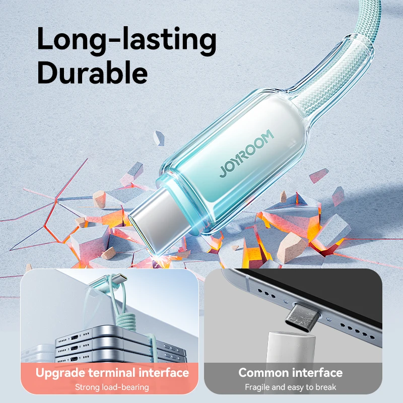 Joyroom PD 60W USB C to Type C Cable Fast Charge Data Cable For iPhone 16/15 Huawei Samsung Xiaomi USB-C Charging Cord 1.2/2M - Image 4