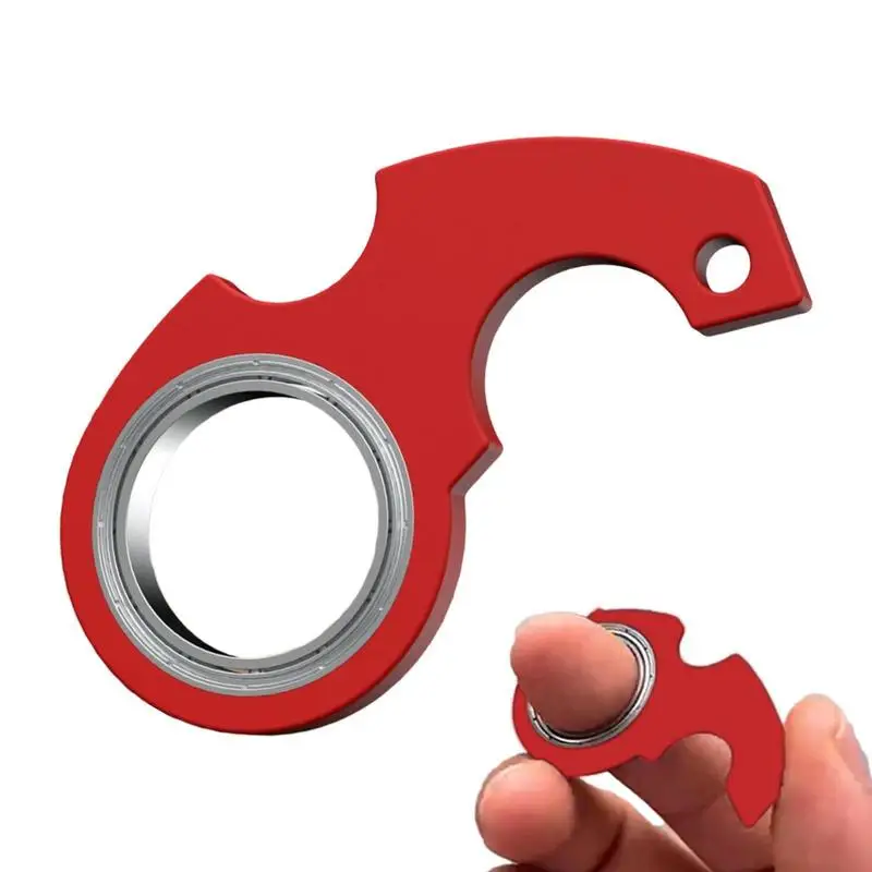 

Spinner Keychain Fidget Ring Toy Portable Keychain Fidget Spinner Kids Adults Index Finger Exercising Spinning Toy Party Gifts