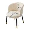 Jacquard Curved Chair Cover Nordic Round Armchair Elastic Seat Covers Home Hotel Dustproof Protect Dining Chair Slipcover 2