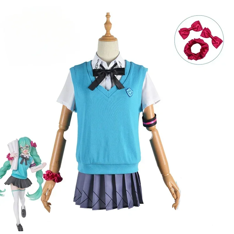

Anime Cosplay Costume Project Sekai Colorful Stage! Mikku Singer Diva Halloween Costume Eyewear Cute Girl Daily Suit Jk Uniforms