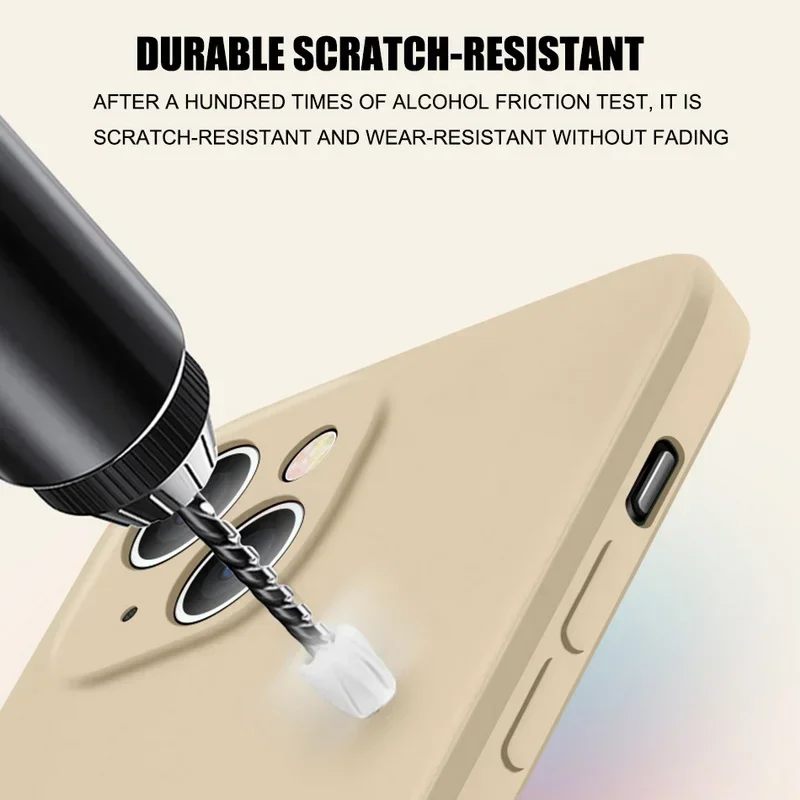 iPhone Case Liquid Silicone Soft Case Lens Protector Shockproof Cover For iPhone 16 15 14 13 12 11 Pro Max Plus